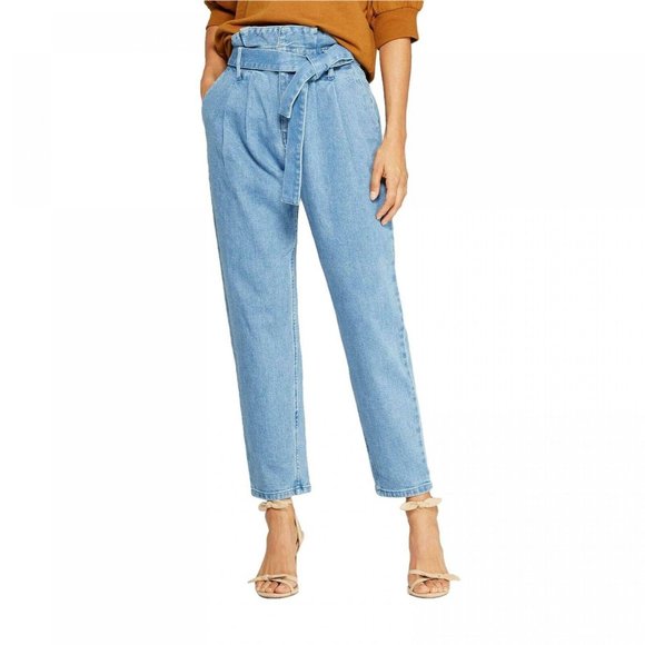 paperbag pants denim